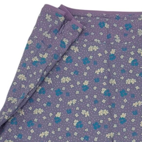 NWT Free People Irl Floral Ice Combo Viscose Purple Silky Mini Slip Skirt Size 4 - Picture 3 of 8
